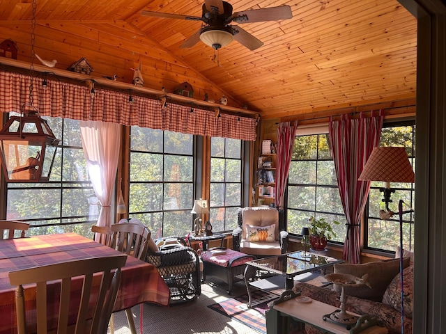 10115 Island Lake Rd, Solon Springs, WI 54873 - sunroom / solarium featuring lofted ceiling