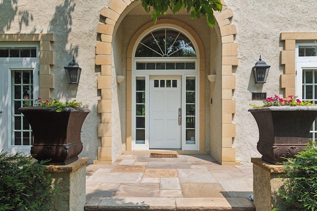 490 Old Long Lake Rd, Orono, MN 55391 - entrance to property with stucco siding