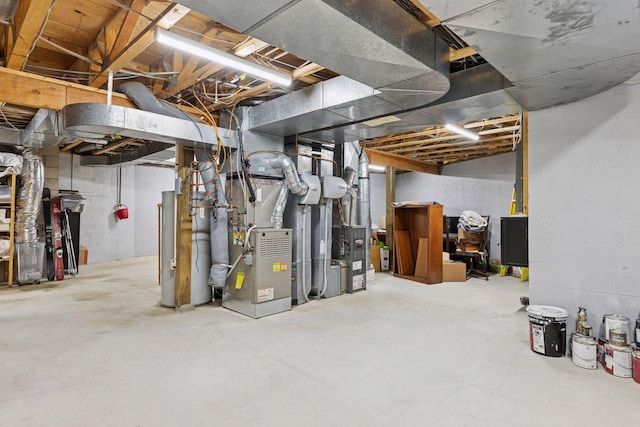 490 Old Long Lake Rd, Orono, MN 55391 - unfinished basement with heating unit and water heater