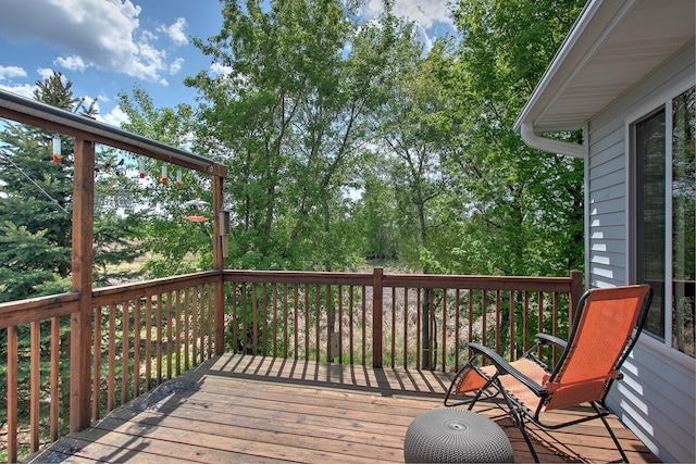 910 Shady Ridge Ln, Braham, MN 55006 - view of wooden terrace