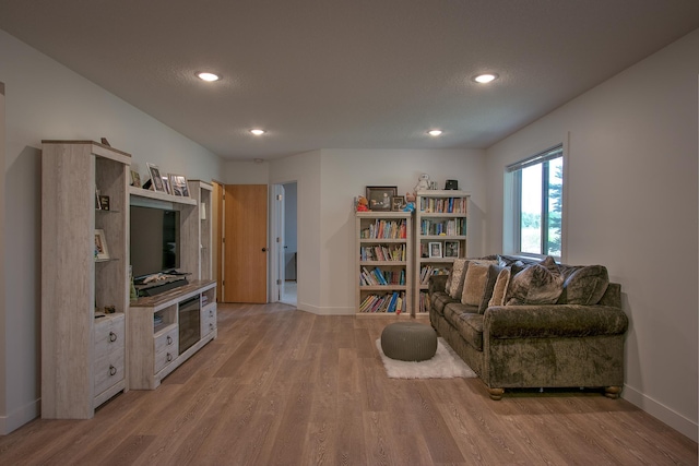 910 Shady Ridge Ln, Braham, MN 55006 - sitting room featuring light wood-type flooring, baseboards, and recessed lighting