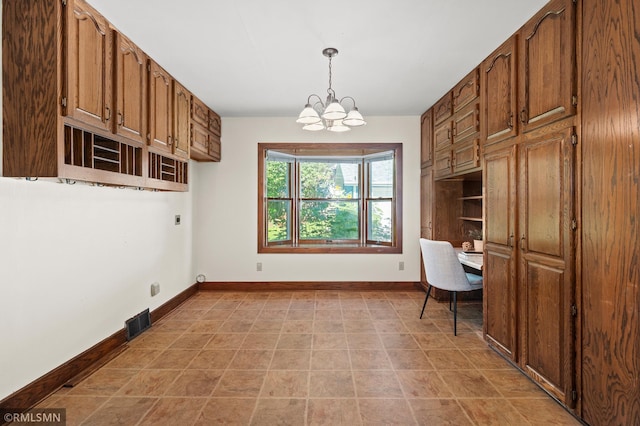 920 2nd St S, Stillwater, MN 55082 - unfurnished office featuring a chandelier and built in study area