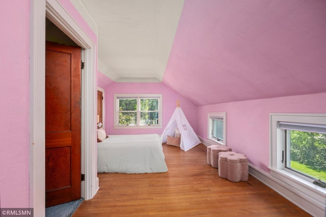 920 2nd St S, Stillwater, MN 55082 - bedroom with light wood-style floors and lofted ceiling