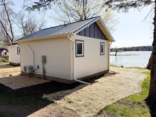 11445 State Highway 48, Trade Lake, WI 54853 - view of outbuilding featuring a water view and a cooling unit