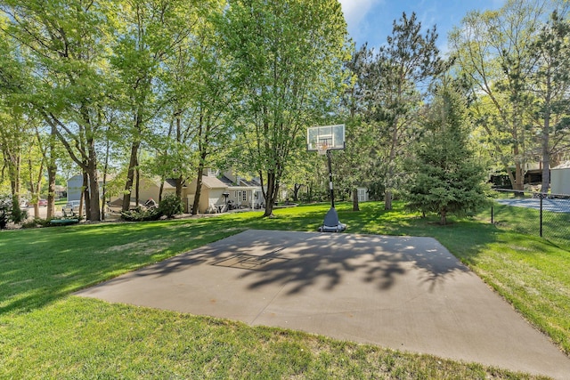 view of sport court with basketball court