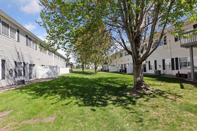 1515 Yorkshire Ln, Shakopee, MN 55379 - view of grassy yard with central AC unit and a residential view
