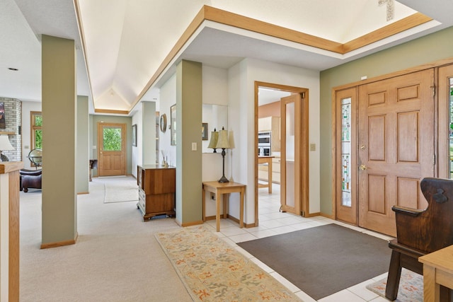 32875 Stanton Trl, Cannon Falls, MN 55009 - entryway with baseboards and light colored carpet