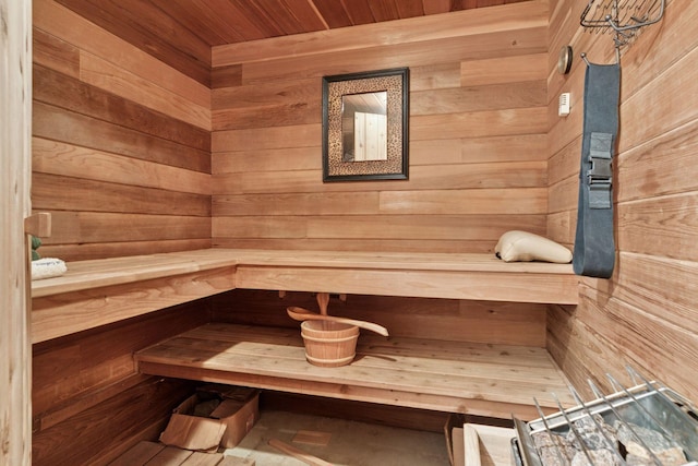 32875 Stanton Trl, Cannon Falls, MN 55009 - relaxing sauna featuring wood walls and wooden ceiling