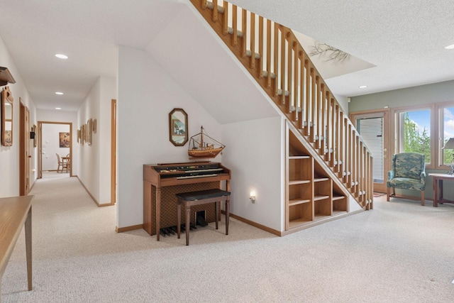 32875 Stanton Trl, Cannon Falls, MN 55009 - stairs with carpet flooring and recessed lighting
