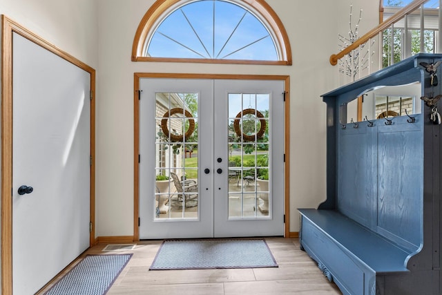 2001 Stonepine Ave, Hudson, WI 54016 - mudroom with french doors, plenty of natural light, and light wood-style flooring