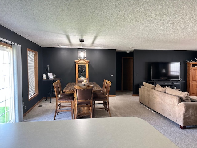 309 Oconnor St, Lakefield, MN 56150 - dining area featuring light carpet, healthy amount of natural light, and a textured ceiling