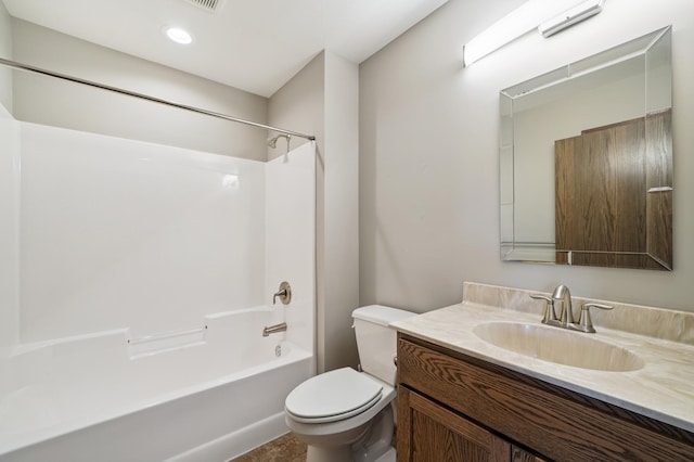 1516 Ranger Dr, Glencoe, MN 55336 - bathroom featuring vanity, bathtub / shower combination, and recessed lighting