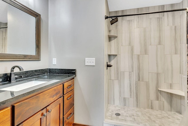 21048 Eagle Dr, Leslie Twp, MN 56360 - full bath featuring tiled shower and vanity