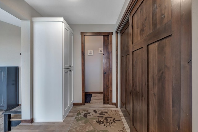 21048 Eagle Dr, Leslie Twp, MN 56360 - hall featuring light wood-style floors and baseboards