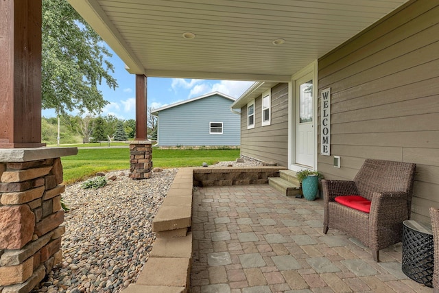21048 Eagle Dr, Leslie Twp, MN 56360 - view of patio / terrace with entry steps