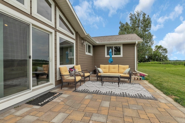 21048 Eagle Dr, Leslie Twp, MN 56360 - view of patio / terrace with an outdoor living space
