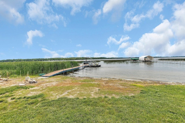 21048 Eagle Dr, Leslie Twp, MN 56360 - dock area with a water view