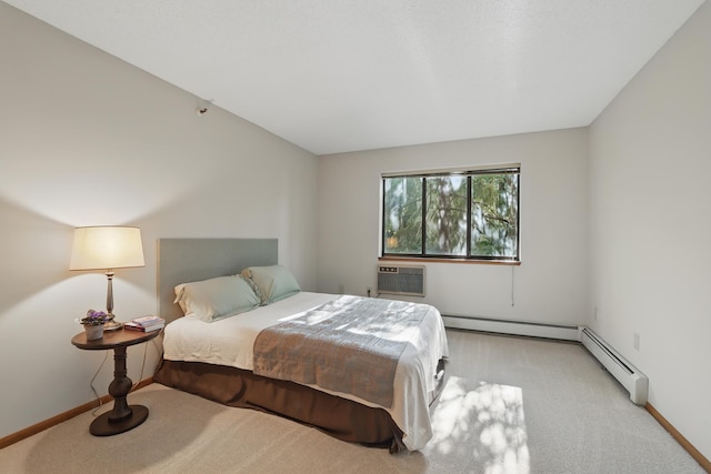 7625 Edinborough Way Unit 2116, Edina, MN 55435 - carpeted bedroom with a wall unit AC, a baseboard heating unit, and baseboards