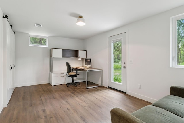1795 Nolan Ave N, West Lakeland Twp, MN 55082 - home office featuring wood finished floors and baseboards