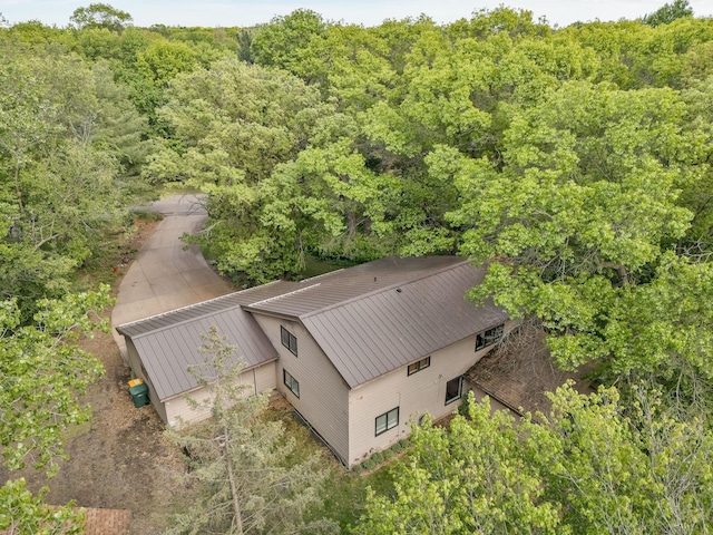 13640 Alamo St NE, Ham Lake, MN 55304 - aerial view of property and surrounding area featuring a heavily wooded area