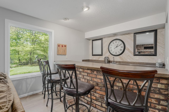 13640 Alamo St NE, Ham Lake, MN 55304 - indoor bar featuring baseboards, wood finished floors, and a textured ceiling