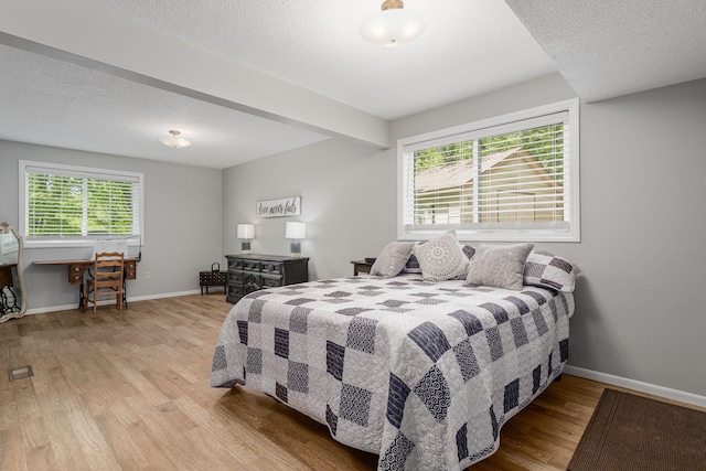 13640 Alamo St NE, Ham Lake, MN 55304 - bedroom featuring light wood-style flooring, baseboards, and a textured ceiling