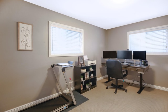 726 17th St NE, Owatonna, MN 55060 - office with healthy amount of natural light, baseboards, and carpet floors