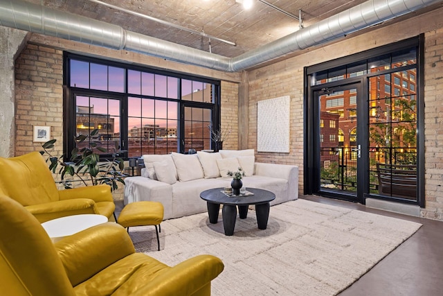 view of patio / terrace featuring outdoor lounge area and french doors