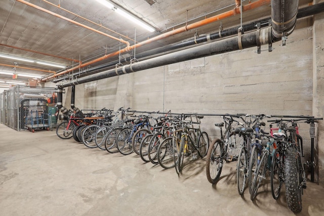 garage with bike storage