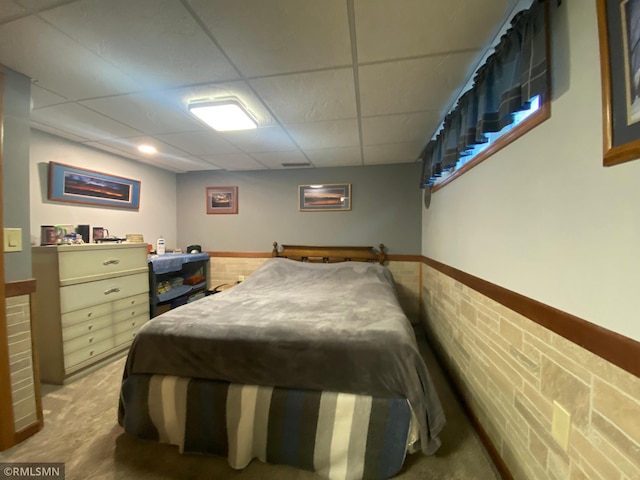 2828 Matilda St, Roseville, MN 55113 - bedroom featuring a paneled ceiling and light colored carpet
