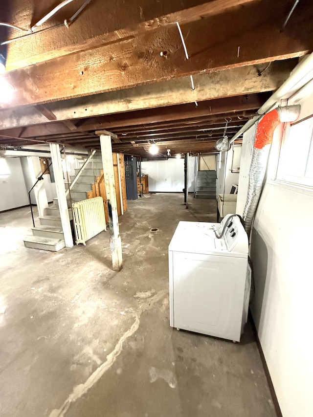 455 3rd St SE, Cokato, MN 55321 - basement featuring separate washer and dryer and stairs