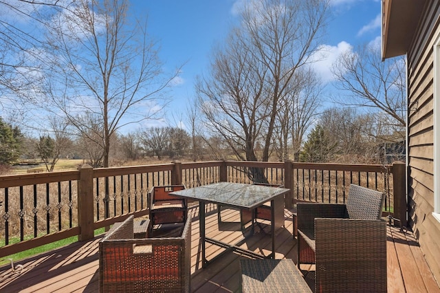 1284 Otter Ridge Rd, White Bear Twp, MN 55110 - deck with outdoor dining space