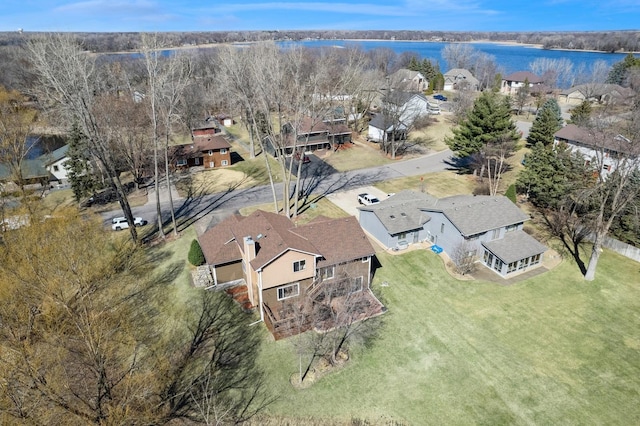 1284 Otter Ridge Rd, White Bear Twp, MN 55110 - aerial perspective of suburban area with a nearby body of water
