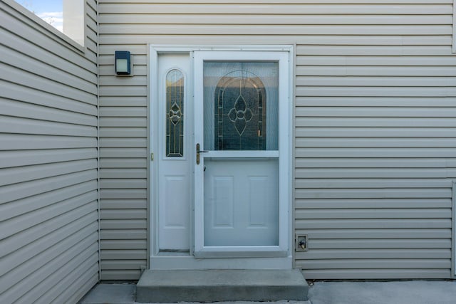 view of doorway to property