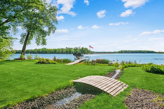 49935 Acacia Trl, Nessel Twp, MN 55080 - water view with a dock