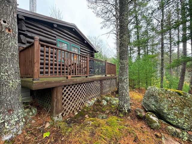 7236 Far N Rd, Buyck, MN 55771 - view of wooden deck