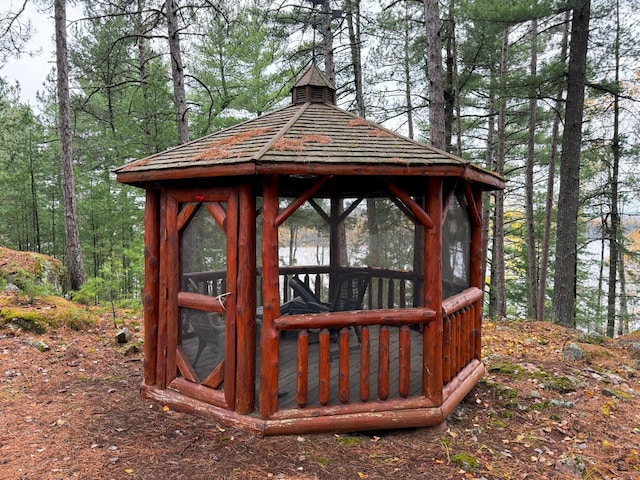 7236 Far N Rd, Buyck, MN 55771 - view of outdoor structure featuring a gazebo
