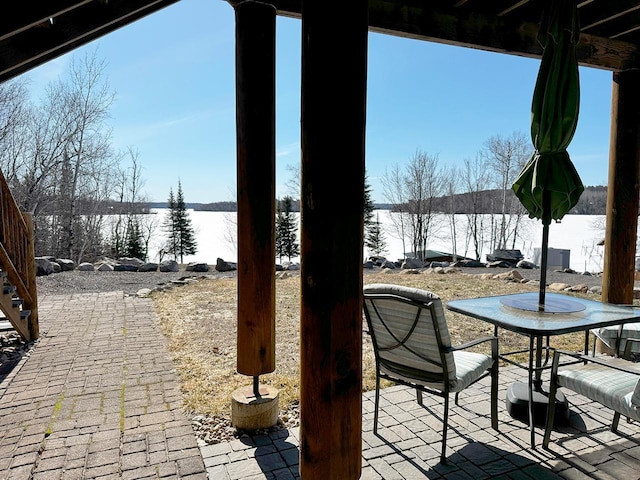 3165 Randa Rd, Orr, MN 55771 - view of patio featuring a water view