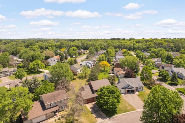 4116 Parkridge Dr, White Bear Twp, MN 55110 - aerial perspective of suburban area featuring a forest