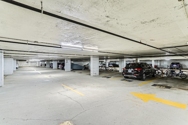 view of parking garage