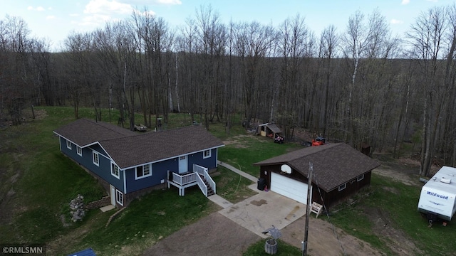 791 W Rd, Wright, MN 55798 - view from above of property with a heavily wooded area