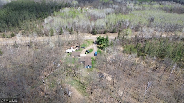 791 W Rd, Wright, MN 55798 - aerial view of property and surrounding area featuring a heavily wooded area