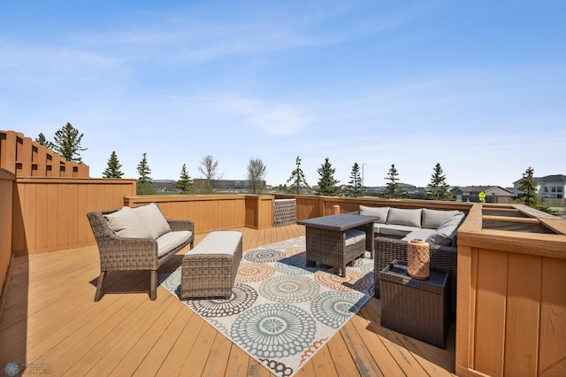 3914 21st Ave S, Moorhead, MN 56560 - wooden deck with an outdoor hangout area