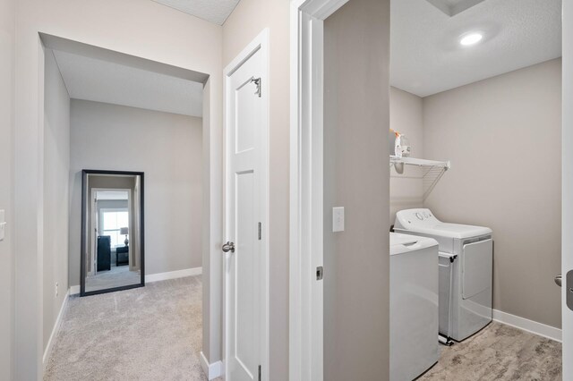 19000 72nd Pl N, Maple Grove, MN 55311 - laundry room with washer and dryer, carpet, and baseboards