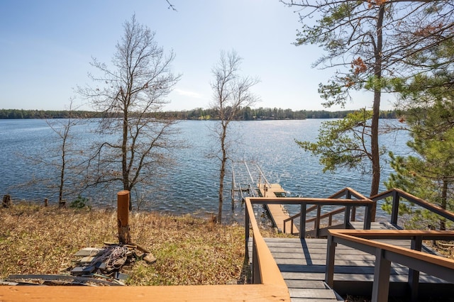 29825 Minerva Cir, Swiss Twp, WI 54830 - dock with a water view and boat lift