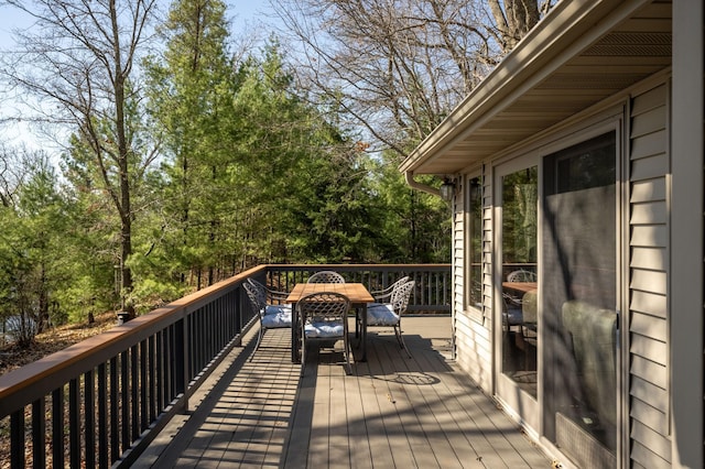 29825 Minerva Cir, Swiss Twp, WI 54830 - wooden terrace featuring outdoor dining space