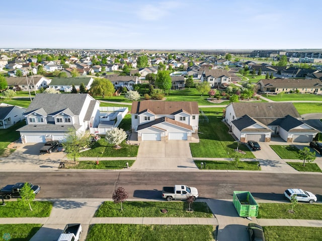 aerial view of residential area