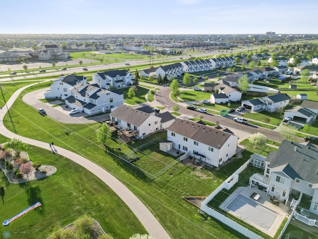 aerial view of residential area