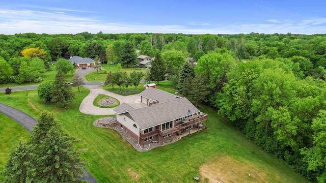 32355 Nottingham Ct, Chisago Lake Twp, MN 55045 - aerial view of property and surrounding area with a forest