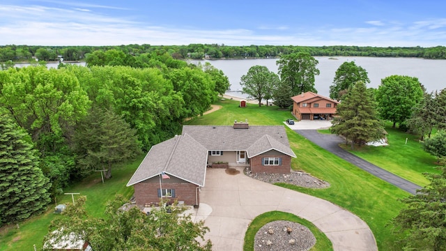 32355 Nottingham Ct, Chisago Lake Twp, MN 55045 - aerial view of property and surrounding area featuring a large body of water